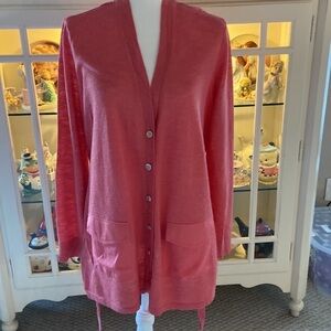 Tommy Hilfiger long lightweight button down cardigan